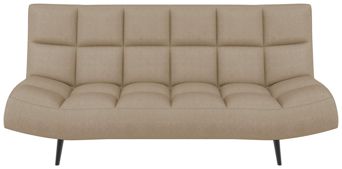 SCHLAFSOFA  in Mikrofaser Beige  - Beige/Schwarz, KONVENTIONELL, Holz/Textil (197/85/92cm) - Carryhome