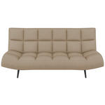 SCHLAFSOFA  in Mikrofaser Beige  - Beige/Schwarz, KONVENTIONELL, Holz/Textil (197/85/92cm) - Carryhome