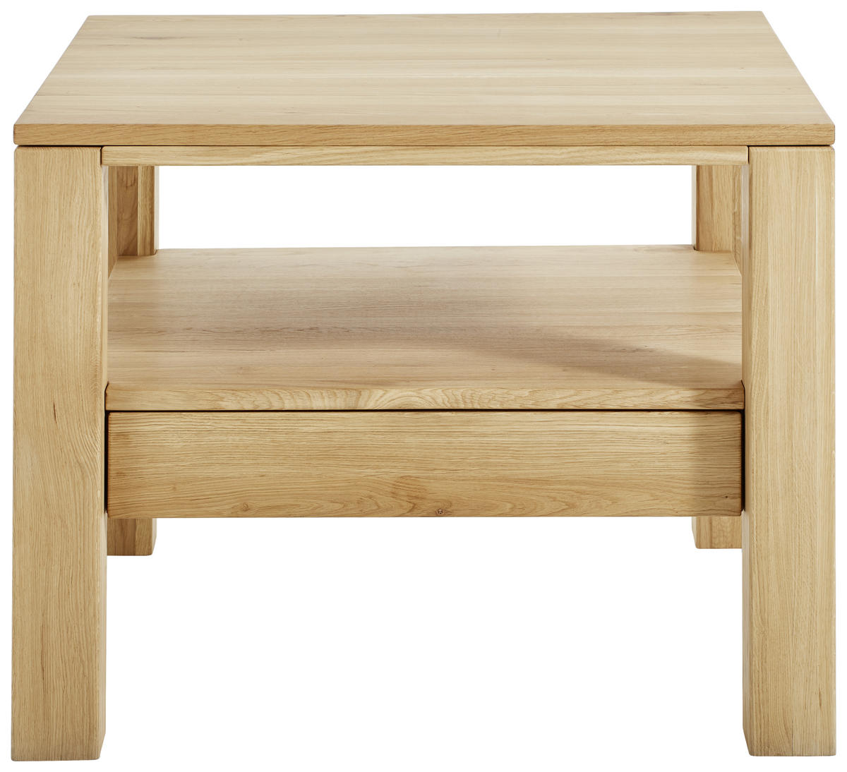 COUCHTISCH Kernbuche massiv 75/75/58 cm quadratisch Buchefarben  - Buchefarben, Natur, Holz (75/75/58cm) - Linea Natura
