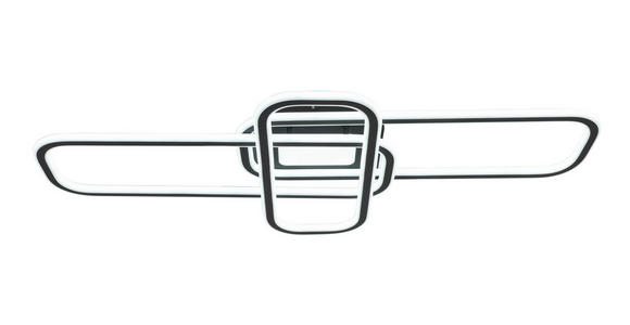 LED-DECKENLEUCHTE 103/46/11 cm   - Schwarz/Weiß, Design, Kunststoff/Metall (103/46/11cm) - Novel