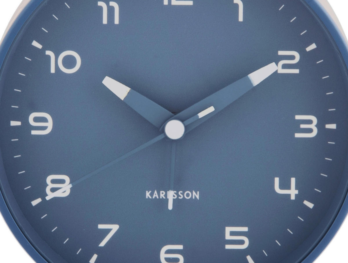 WECKER   - Blau, Basics, Metall (8.5/5/8.5cm) - Karlsson