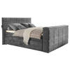 BOXSPRING-ÁGY 180/200 cm  sötétszürke  - sötétszürke, Konventionell, textil (180/200cm) - Carryhome