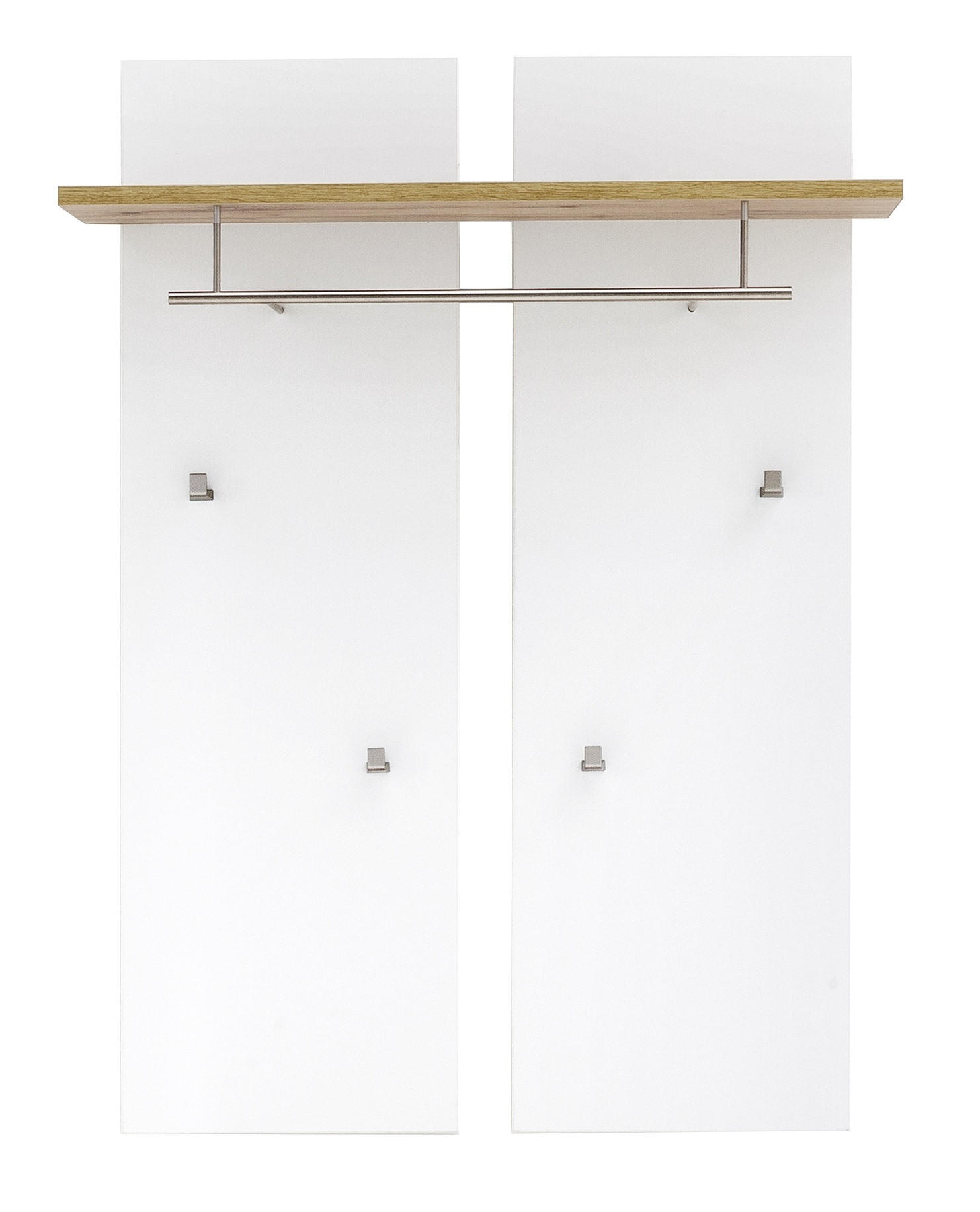 GARDEROBENPANEEL in 88/118/28 cm - Weiss/Eichefarben, Natur, Holzwerkstoff (88/118/28cm)