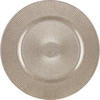 PLATZTELLER  34 cm   - Hellbraun, KONVENTIONELL, Glas (34cm) - Novel