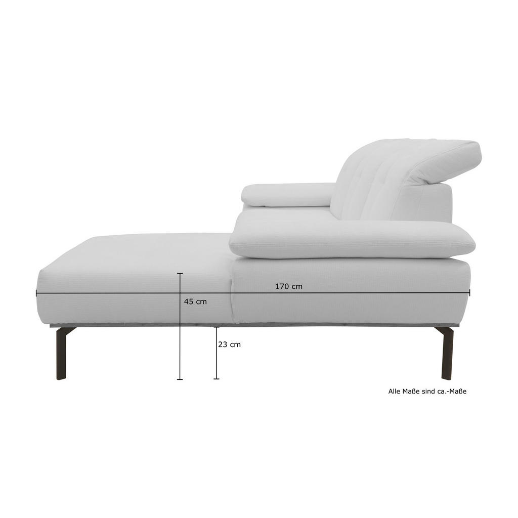 Thumbnail - Mid.you Ecksofa, Grau, Textil, Uni, 3-Sitzer, L-Form, 242x170 cm, Made in EU, FSC Mix, seitenverkehrt erhältlich, Rücken...