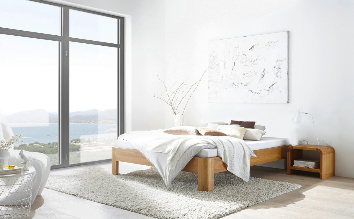 BETT 200/200 cm  in Eichefarben  - Eichefarben, Design, Holz (200/200cm) - Hasena