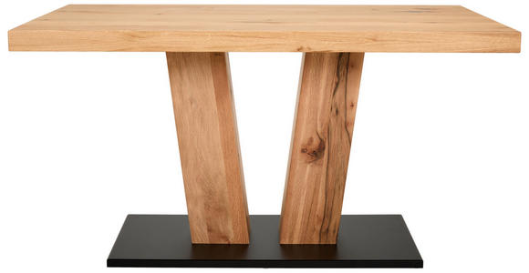 ESSTISCH Eichefarben rechteckig  in verschiedenen Größen erhältlich, in verschiedenen Holzarten erhältlich  - Eichefarben/Schwarz, Natur, Holz/Holzwerkstoff (160/90/76cm) - Moderano