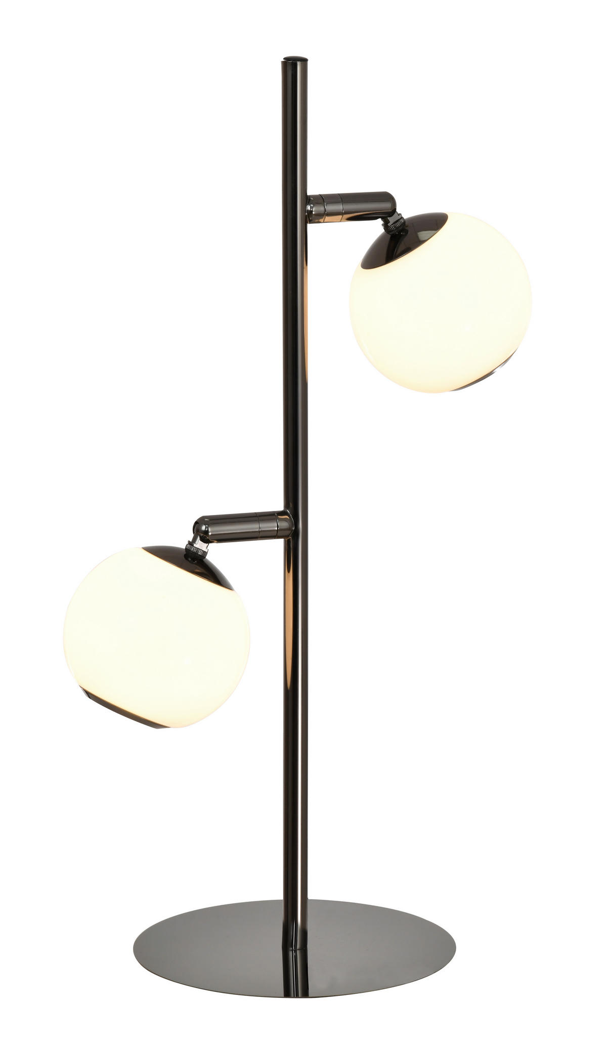 LED-TISCHLEUCHTE Luberon 32,5/49,5/19 cm  - Schwarzchrom, Design, Glas/Kunststoff (32,5/49,5/19cm)