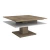 COUCHTISCH in Holz, Glas 90/90/46 cm  - Weiss/Eichefarben, Design, Glas/Holz (90/90/46cm) - Voglauer