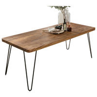 ESSTISCH in Holz 120/80/76 cm  - Sheeshamfarben/Schwarz, Design, Holz/Metall (120/80/76cm) - MID.YOU