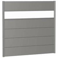 SICHTSCHUTZ  - Grau, Basics, Kunststoff/Metall (145/137/4,4cm)