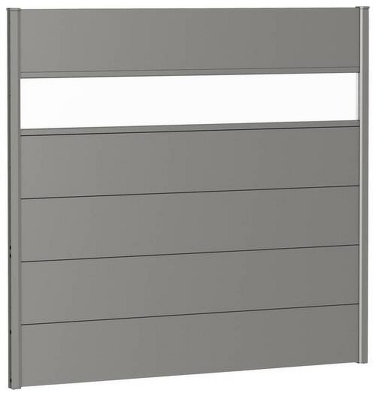 SICHTSCHUTZ  - Grau, Basics, Kunststoff/Metall (145/137/4,4cm)