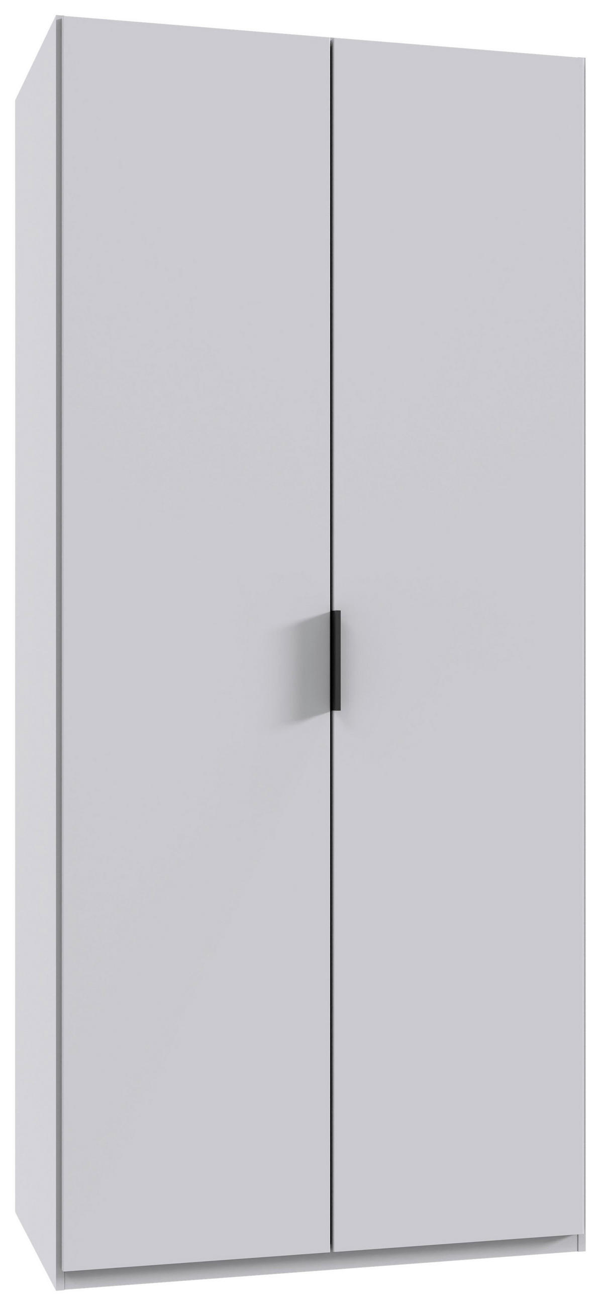 GARDEROB MED VIKDÖRRAR 100/236/58 cm 1-dörrar - vit/svart, Design, trämaterial (100/236/58cm) - Boxxx