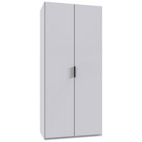 GARDEROB MED VIKDÖRRAR 100/236/58 cm 1-dörrar - vit/svart, Design, trämaterial (100/236/58cm) - Boxxx