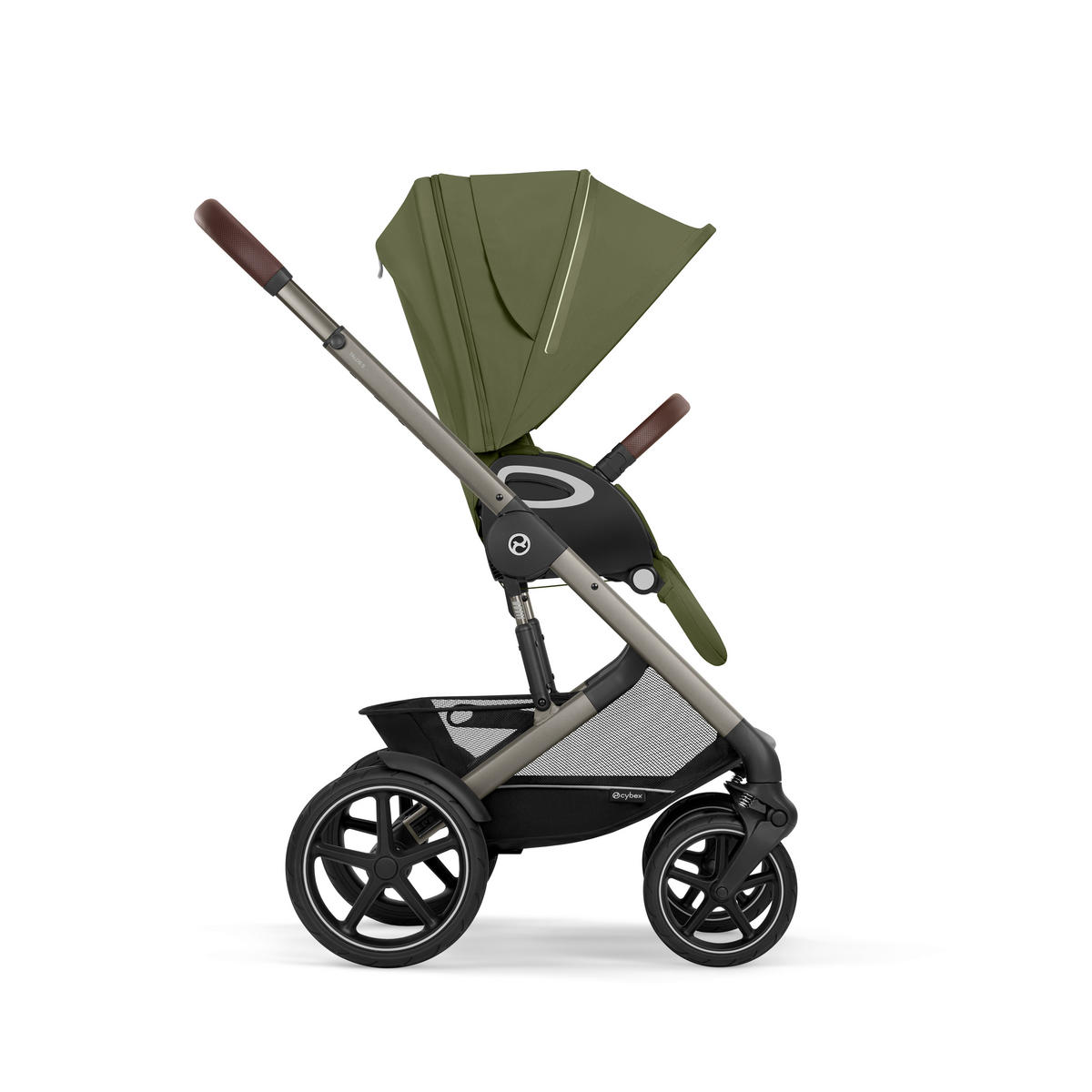 KINDERWAGEN  TALOS S LUX TPE  Moss Green  - Taupe/Khaki, Basics, Kunststoff/Textil (91/60,5/110cm) - cybex GOLD