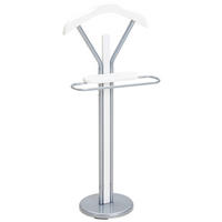 HERRENDIENER in Weiß, Alufarben 46/109/29 cm   - Alufarben/Weiß, Basics, Holzwerkstoff/Metall (46/109/29cm) - Boxxx