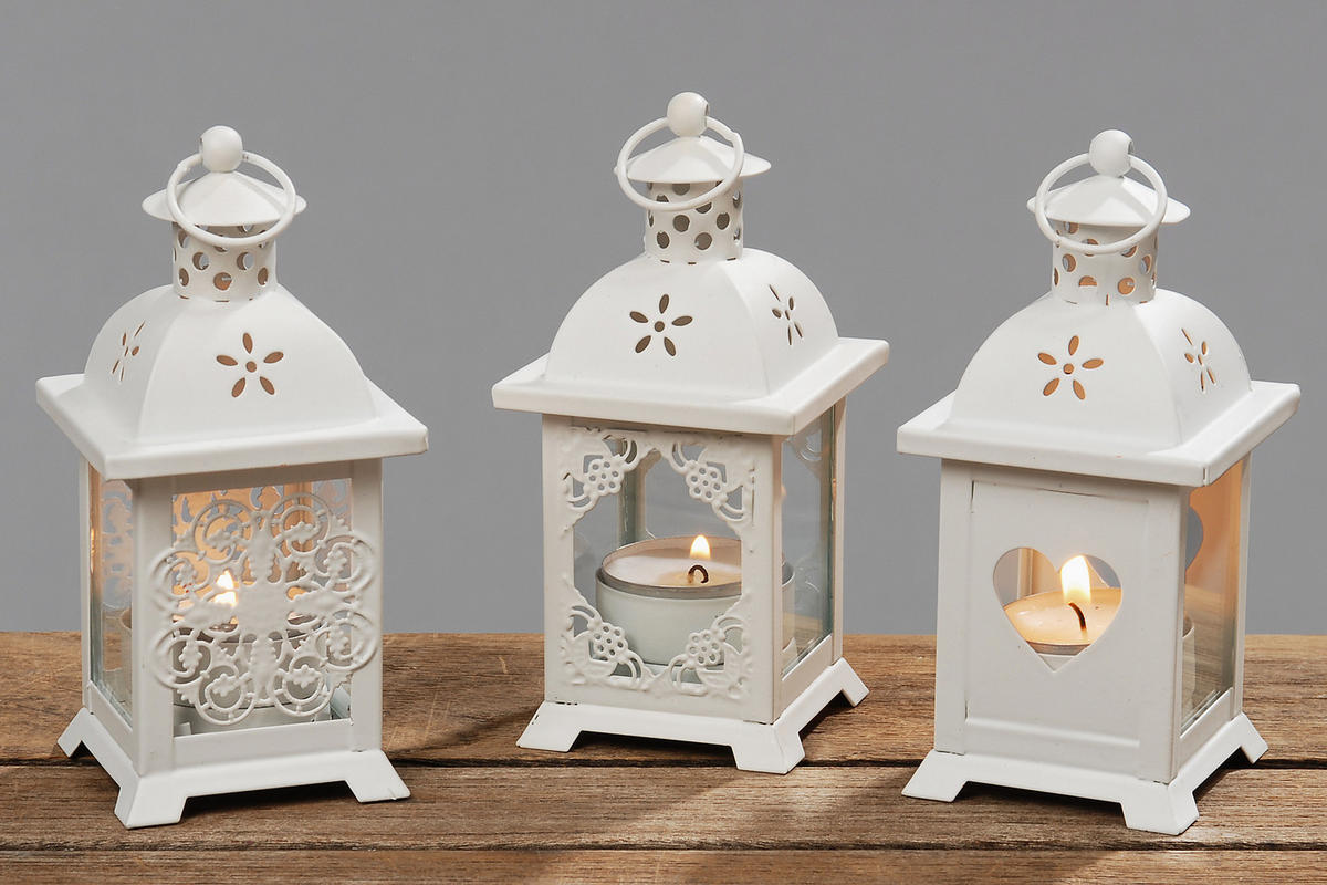 LANTERNA - bijela, Basics, metal (14cm) - Landscape