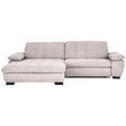 ECKSOFA in Webstoff Hellrosa  180/265 cm  - Hellrosa/Schwarz, Design, Textil/Metall (180/265cm) - Carryhome