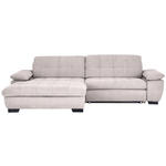 ECKSOFA in Webstoff Hellrosa  180/265 cm  - Hellrosa/Schwarz, Design, Textil/Metall (180/265cm) - Carryhome