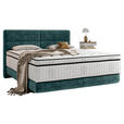 BOXSPRINGBETT 180/200 cm  in Türkis  - Türkis/Schwarz, KONVENTIONELL, Holz/Textil (180/200cm) - Esposa