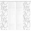 FLÄCHENVORHANG  4 Stück  blickdicht  60/260 cm   - Grau Hochglanz/Weiß, KONVENTIONELL, Textil (60/260cm)