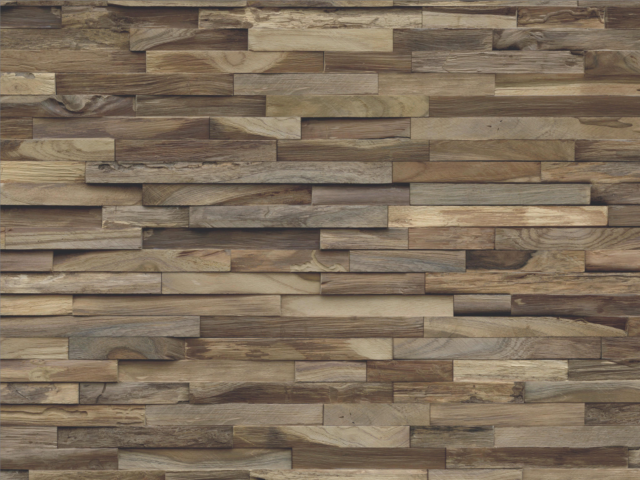 WANDVERKLEIDUNG 10 Stück  - Braun, Basics, Holz (50/20/2cm)