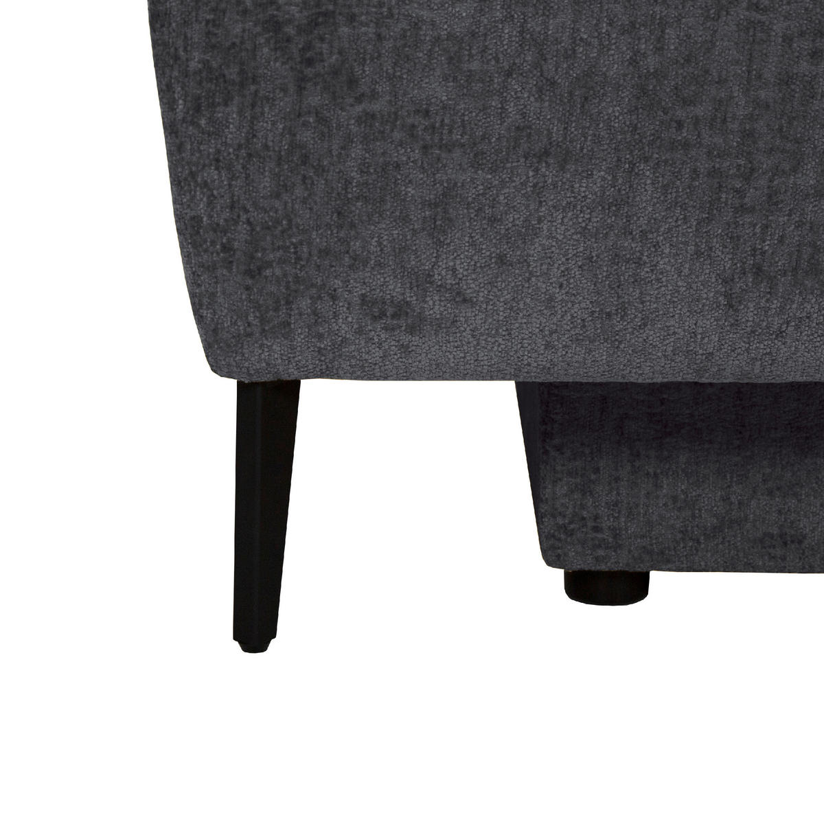 SCHLAFSOFA in Webstoff Dunkelgrau  - Dunkelgrau/Schwarz, Modern, Textil/Metall (200/90/100cm) - Ti'me
