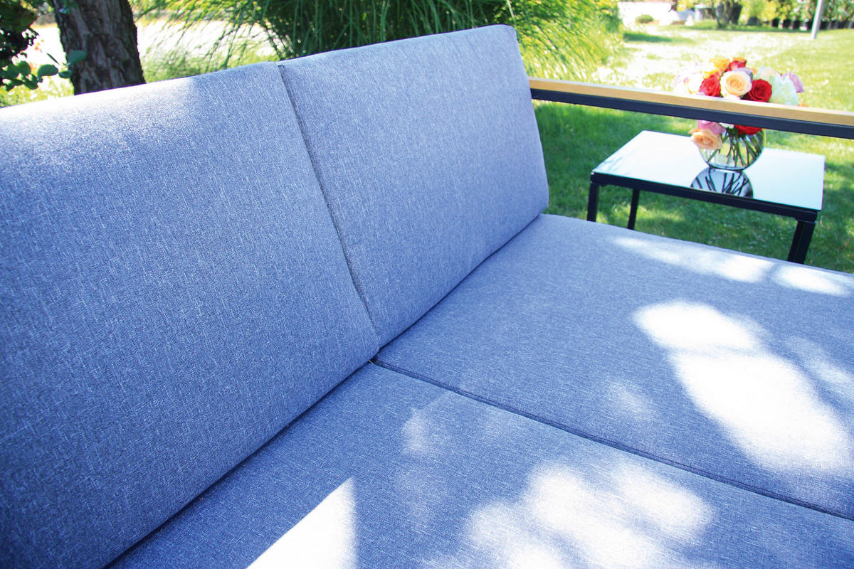 LOUNGEGARNITUR   Stahl  - Anthrazit, Basics, Textil/Metall - Acamp