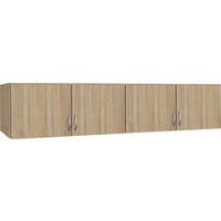 AUFSATZSCHRANK 181/39/54 cm  - Silberfarben/Sonoma Eiche, Konventionell, Holzwerkstoff/Kunststoff (181/39/54cm) - Boxxx
