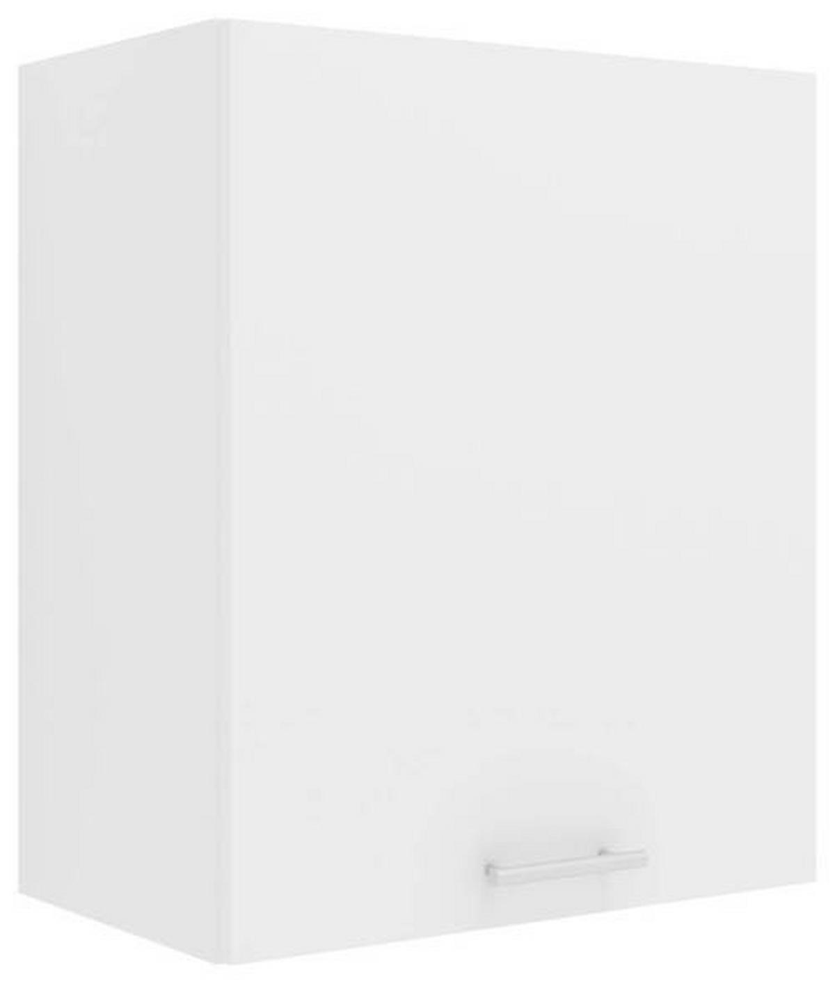 KÜCHENOBERSCHRANK 50/60/31 cm  in Weiss  - Weiss/Alufarben, Konventionell, Holzwerkstoff/Metall (50/60/31cm) - MID.YOU