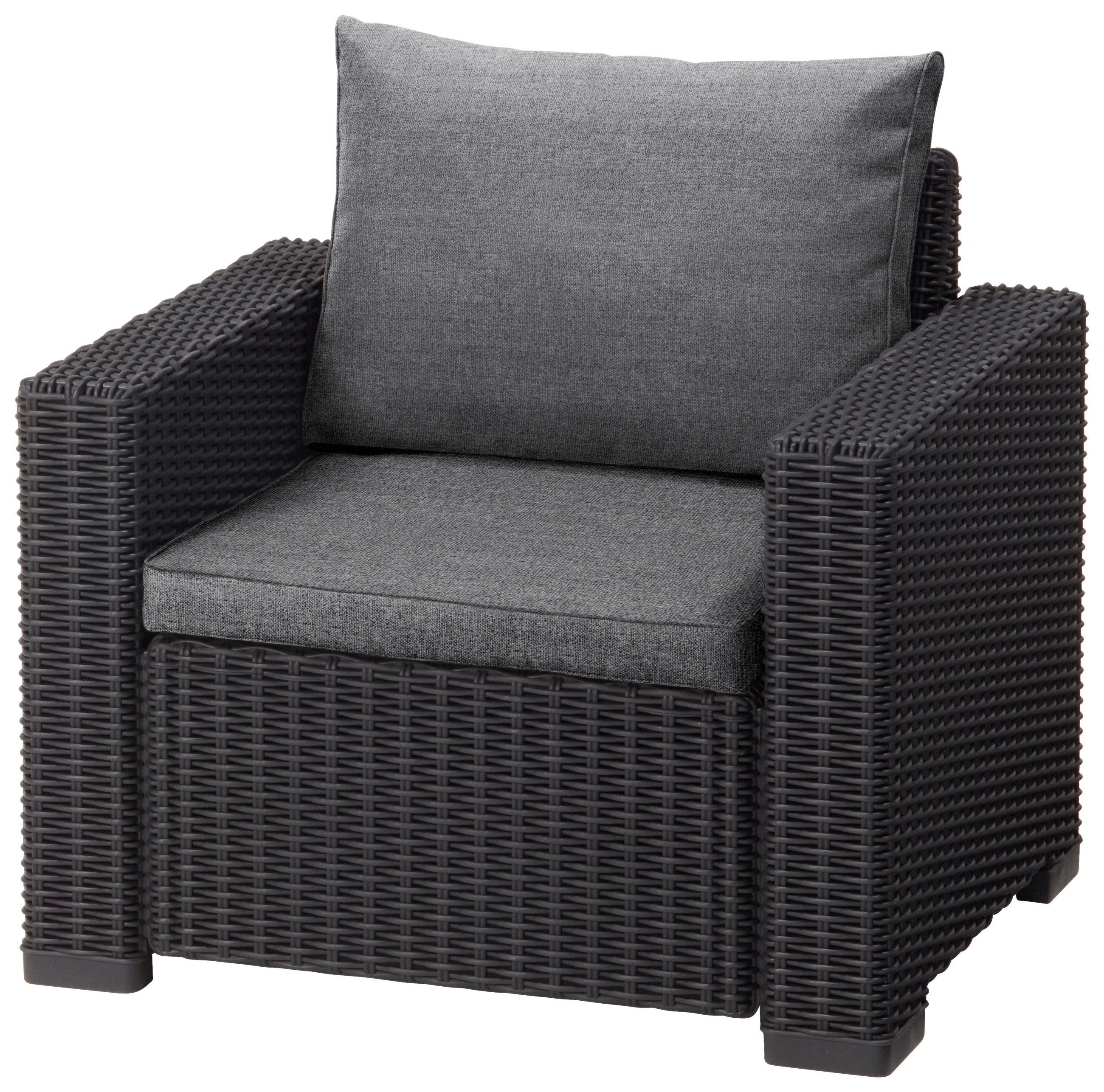 SADA LOUNGE KRESIEL, plast, textil - sivá/grafitová, Design, textil/plast (83/72/68cm) - Ambia Garden