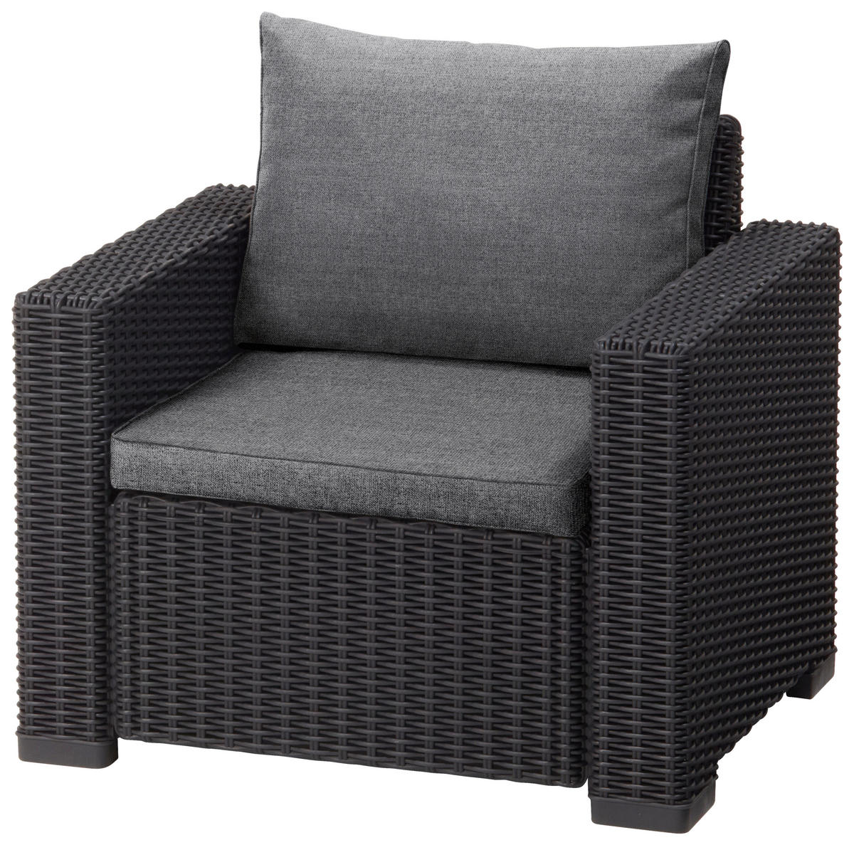 SADA LOUNGE KRESIEL, plast, textil - sivá/grafitová, Design, textil/plast (83/72/68cm) - Ambia Garden