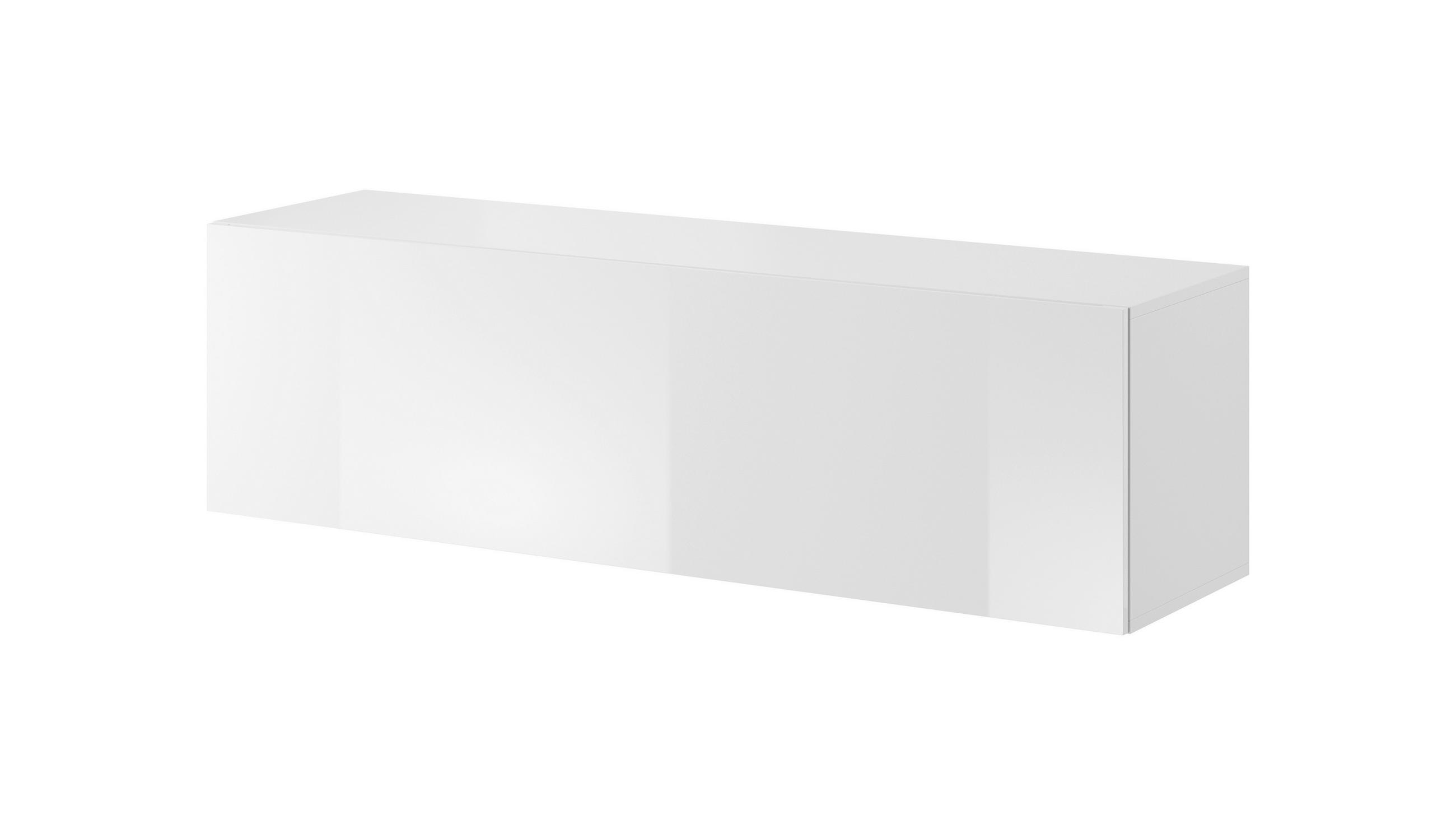 LOWBOARD  in 140/40/38 cm  - Weiß Hochglanz/Weiß, Design, Holzwerkstoff (140/40/38cm) - Livetastic