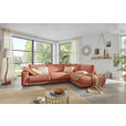 ECKSOFA  in Cord Rostfarben  325/224 cm  - Rostfarben/Schwarz, Design, Kunststoff/Textil (325/224cm) - Hom`in