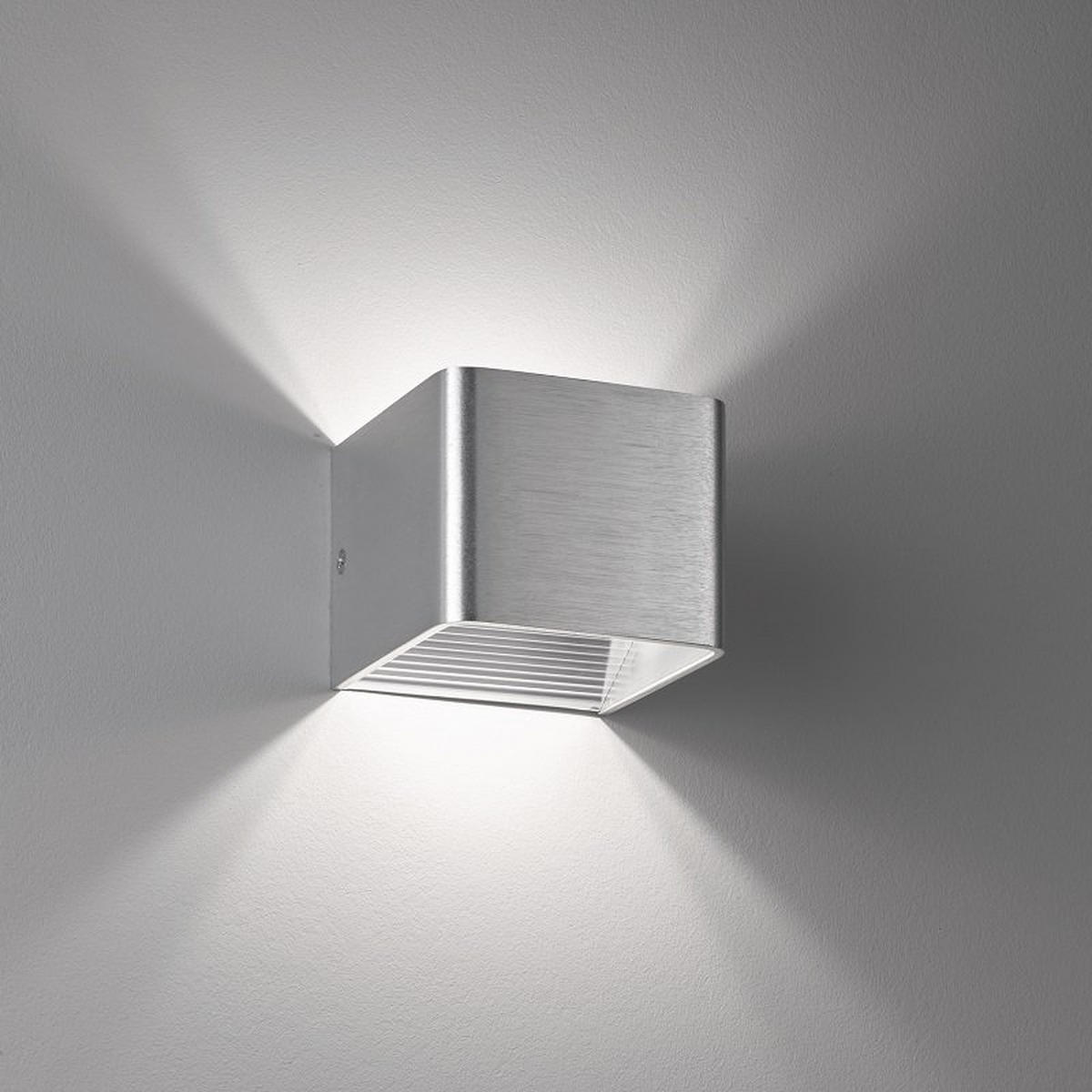 LED-WANDLEUCHTE Dan 10/10/10 cm   - Alufarben, Design, Metall (10/10/10cm) - Fischer & Honsel