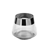 TEELICHTHALTER  - Chromfarben, Basics, Glas (11/9cm) - Fink