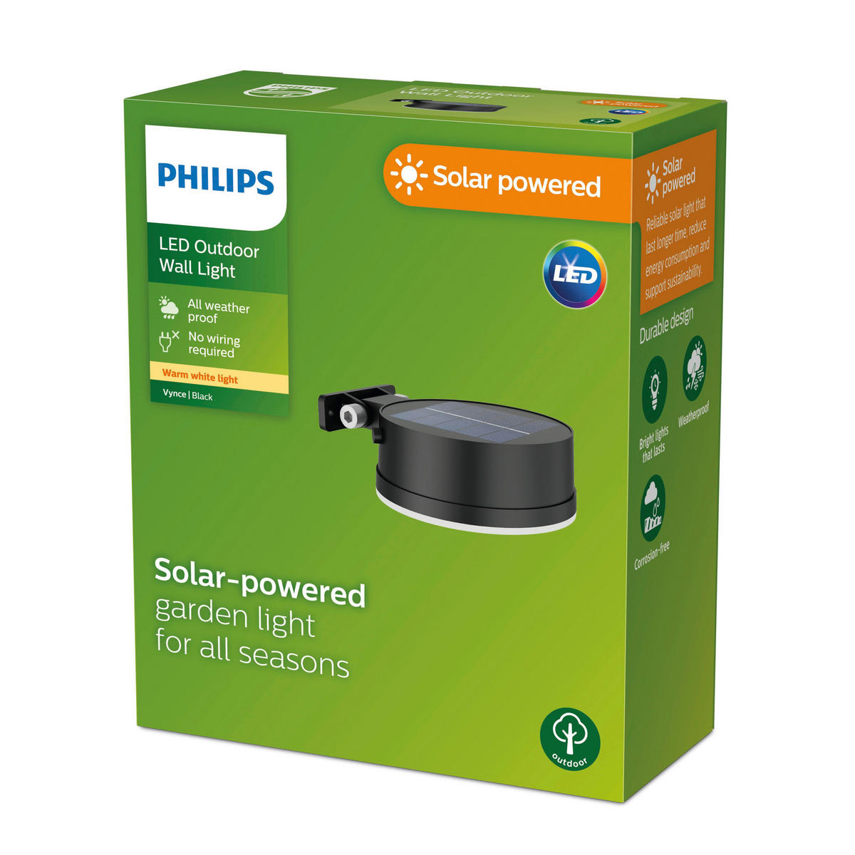 SOLARLEUCHTE 11.2/4.6/14.1 cm   - Schwarz, KONVENTIONELL, Kunststoff (11.2/4.6/14.1cm) - Philips