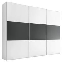 SCHWEBETÜRENSCHRANK  in Anthrazit, Weiß  - Anthrazit/Alufarben, Design (336/222/68cm) - MID.YOU