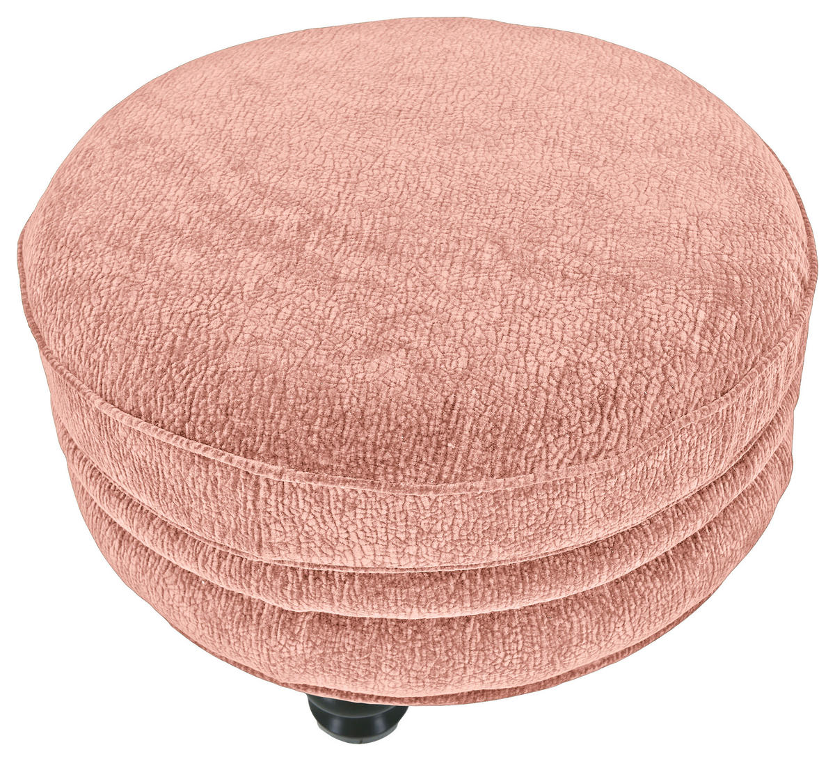 TABOURET in Textil Altrosa  - Schwarz/Altrosa, Romantik / Landhaus, Holz/Textil (74/50cm) - Landscape