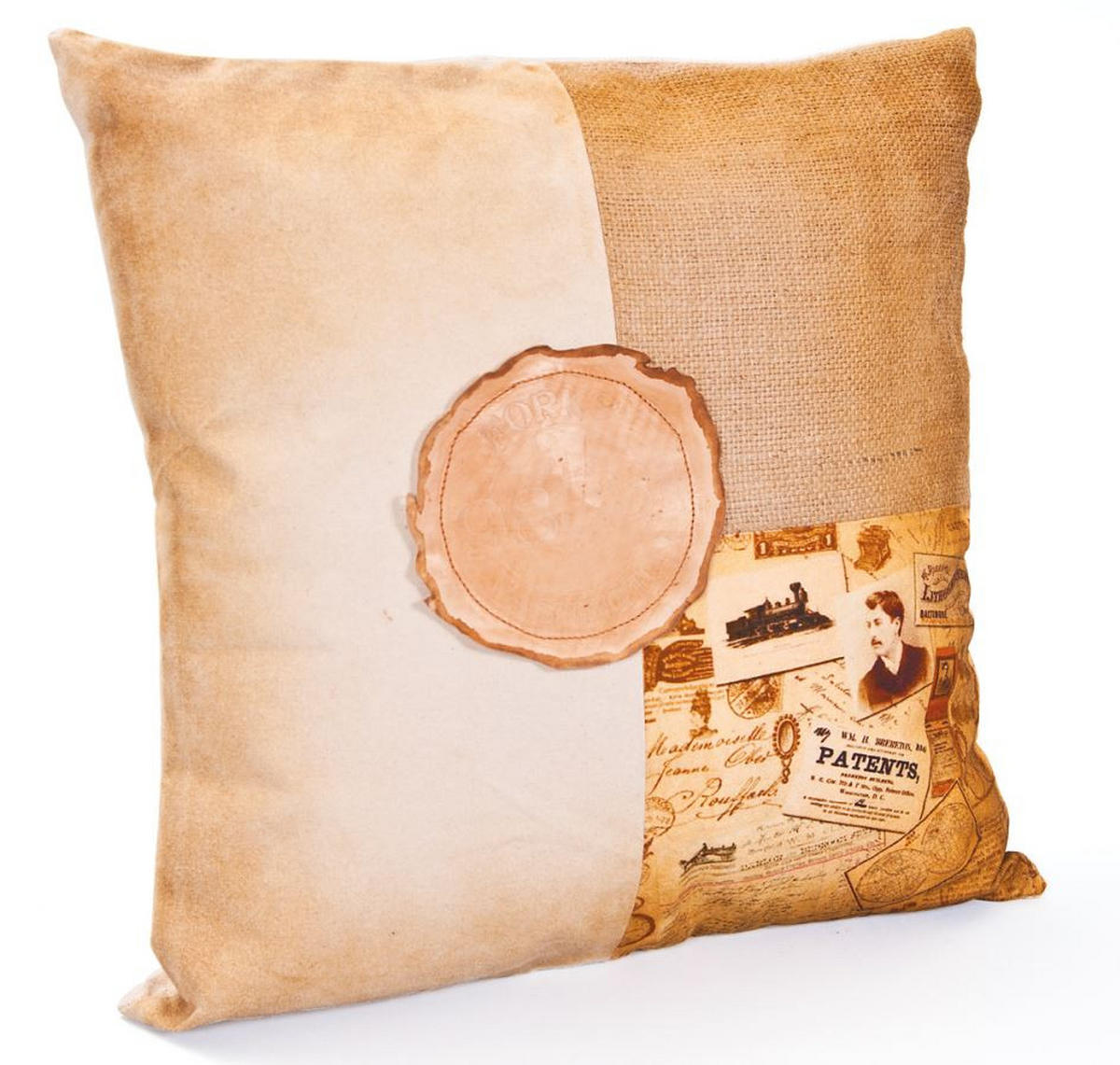 ZIERKISSEN  - Beige/Braun, Design, Textil (45/45/12cm) - Livetastic