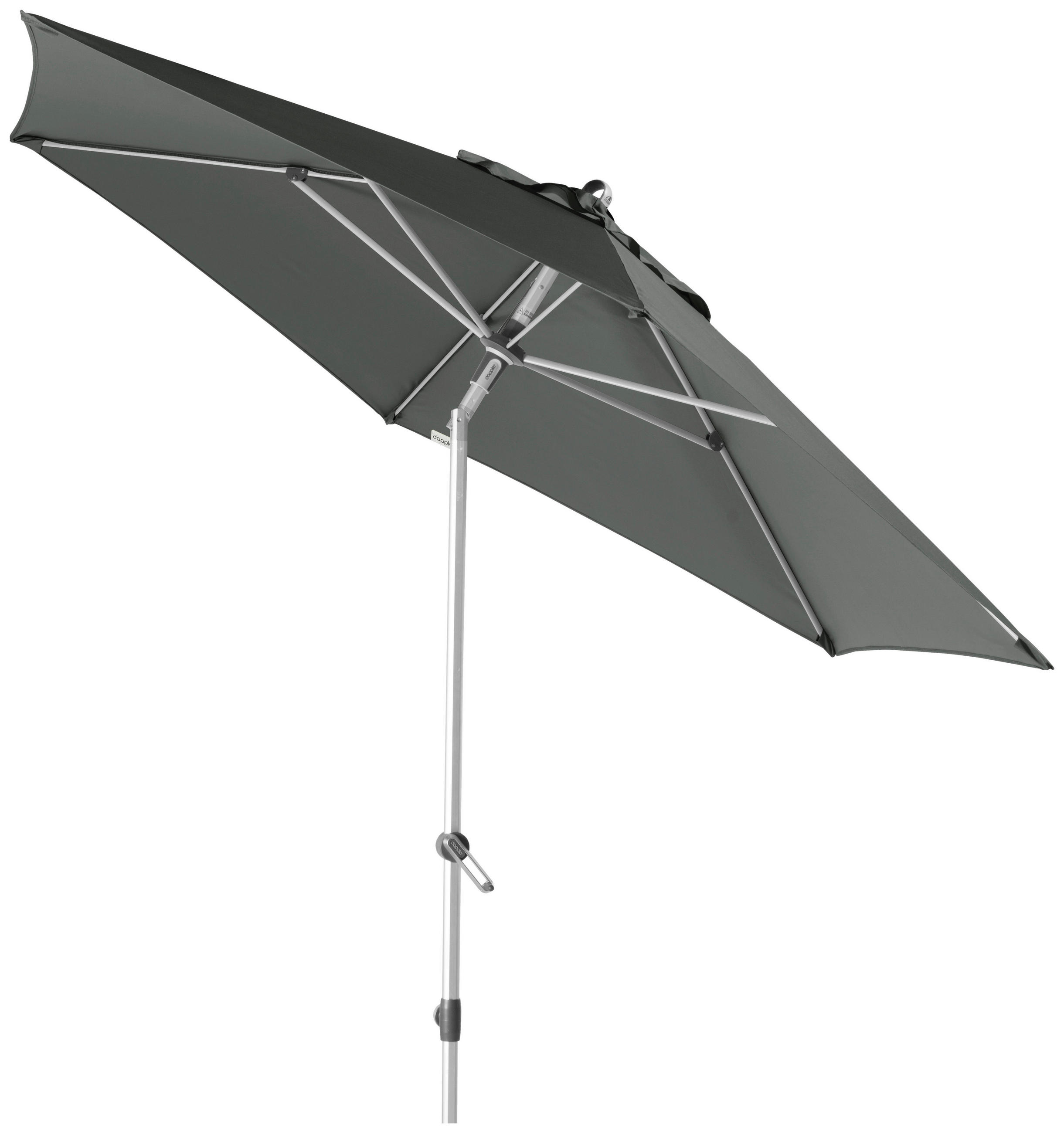 SONNENSCHIRM 280 cm Anthrazit  - Anthrazit/Silberfarben, Basics, Textil/Metall (280/280cm) - Doppler