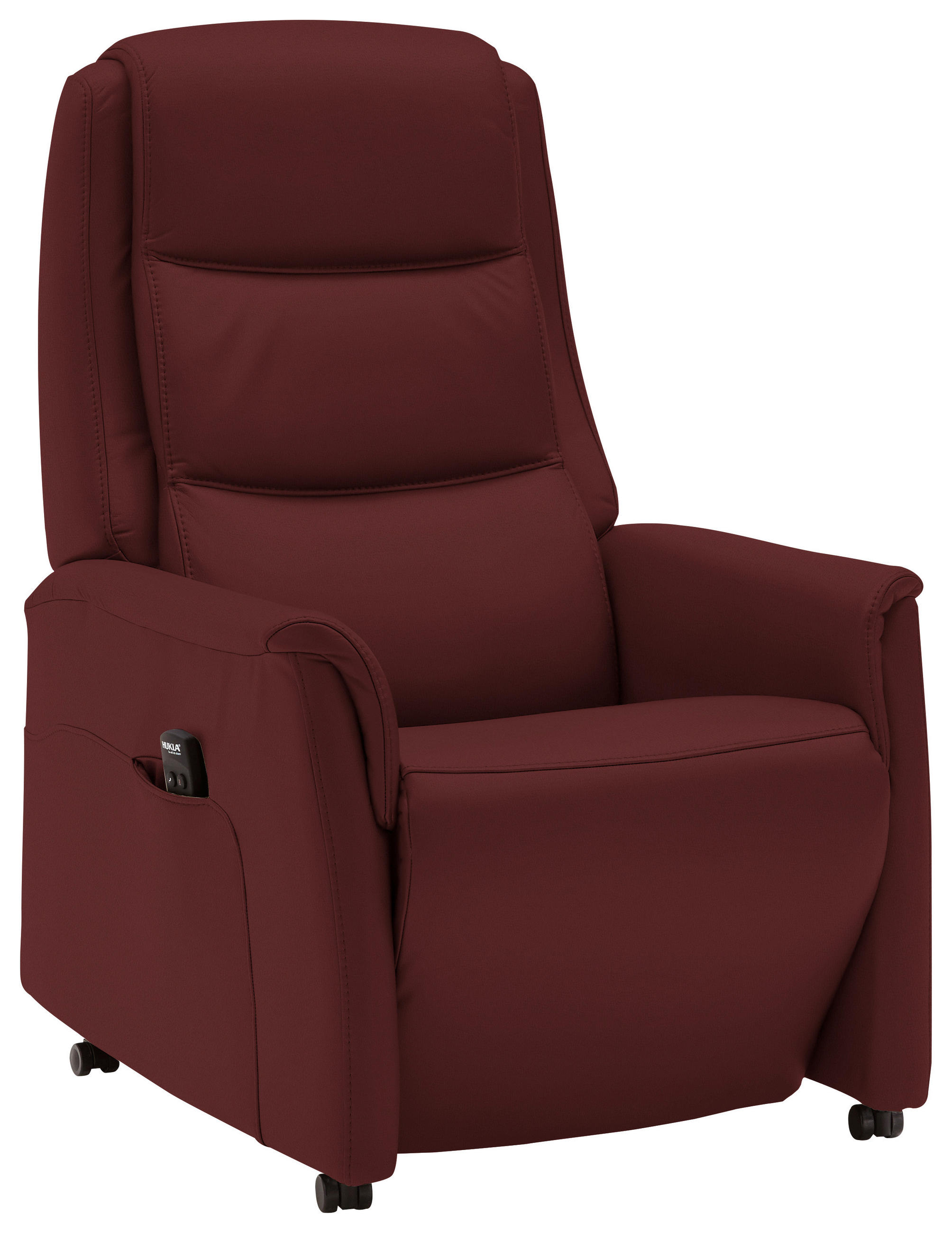 FERNSEHSESSEL in Brombeere  - Brombeere/Schwarz, Konventionell, Leder/Kunststoff (70/107/88cm) - Livetastic