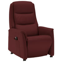 FERNSEHSESSEL in Brombeere  - Brombeere/Schwarz, Konventionell, Leder/Kunststoff (70/107/88cm) - Livetastic