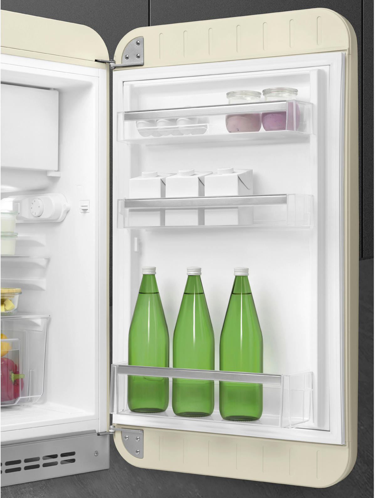 KÜHLSCHRANK 54,5/97-98/70,1 cm FAB10RCR6  - Creme, Basics, Glas/Metall (54,5/97-98/70,1cm) - SMEG