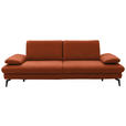 3-SITZER-SOFA in Leder Cognac  - Cognac/Schwarz, Design, Leder/Metall (238/86/94cm) - Dieter Knoll