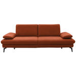 3-SITZER-SOFA in Leder Cognac  - Cognac/Schwarz, Design, Leder/Metall (238/86/94cm) - Dieter Knoll