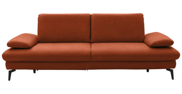 3-SITZER-SOFA in Leder Cognac  - Cognac/Schwarz, Design, Leder/Metall (238/86/94cm) - Dieter Knoll