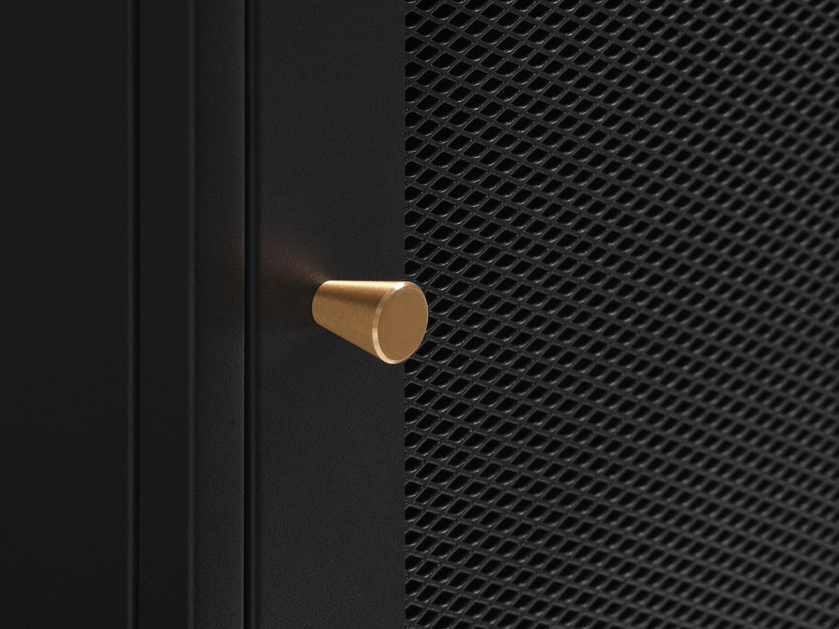 KOMMODE Schwarz  120/80/35 cm  - Goldfarben/Schwarz, Trend, Metall (120/80/35cm) - Xora