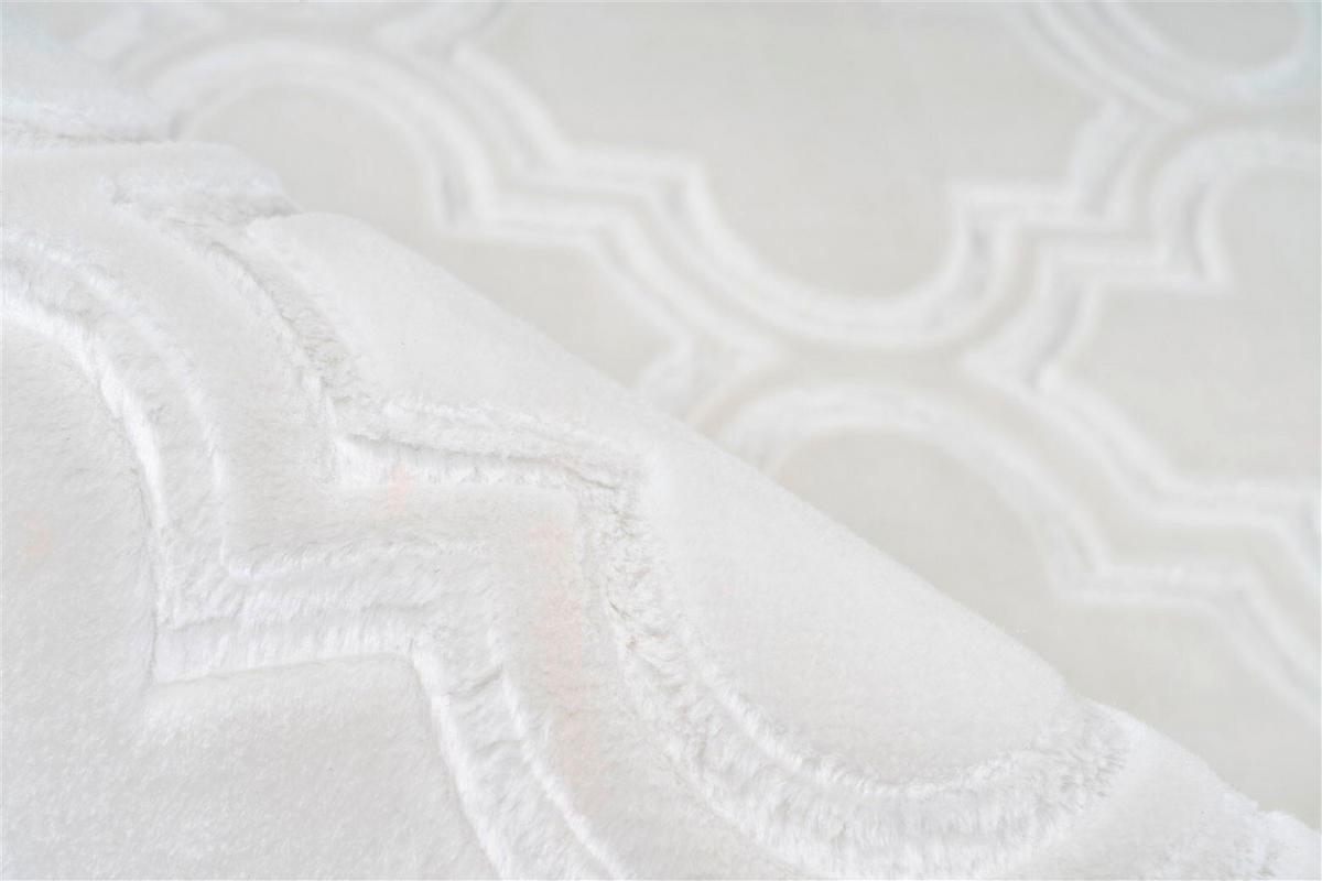 LÄUFER 80/150 cm Monroe 100 Weiß Weiß  - Weiß, KONVENTIONELL, Kunststoff/Textil (80/150cm)