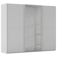 SCHWEBETÜRENSCHRANK 271/223/68 cm,  in Grau, 3 Tür(en)  - Grau, KONVENTIONELL, Glas/Holzwerkstoff (271/223/68cm) - Novel